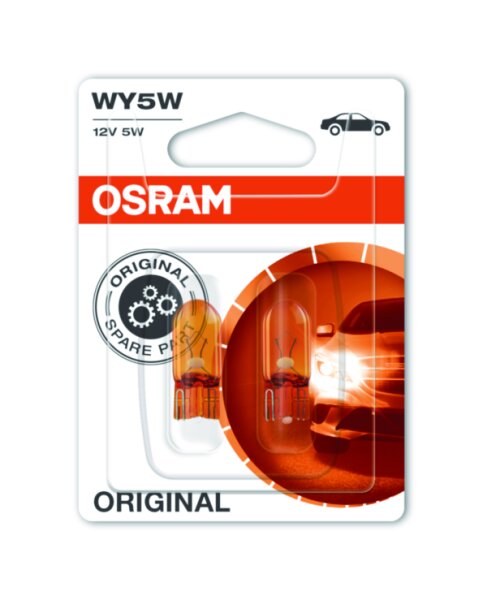 OSRAM Original WY5W 12V Doppelblister Natural Amber 2827NA-02B