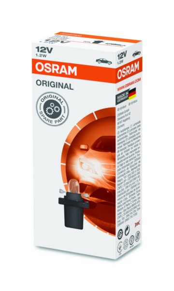 OSRAM Original 12V 1,2W Kunststoffsockel Faltschachtel 2721MF