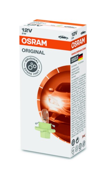 OSRAM Original 12V 2W Kunststoffsockel Faltschachtel 2352MFX6