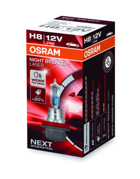 OSRAM NIGHT BREAKER® LASER H8 Folding Box 64212NL