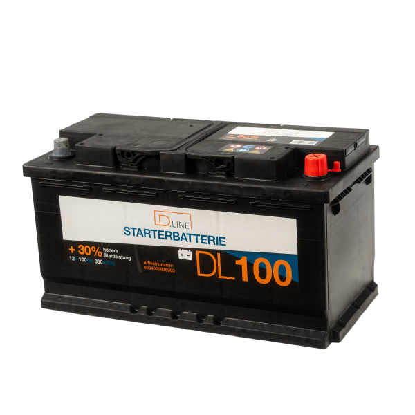 D.LINE Starterbatterie DL100 12V / 100Ah / 830A EN (6004020836000)