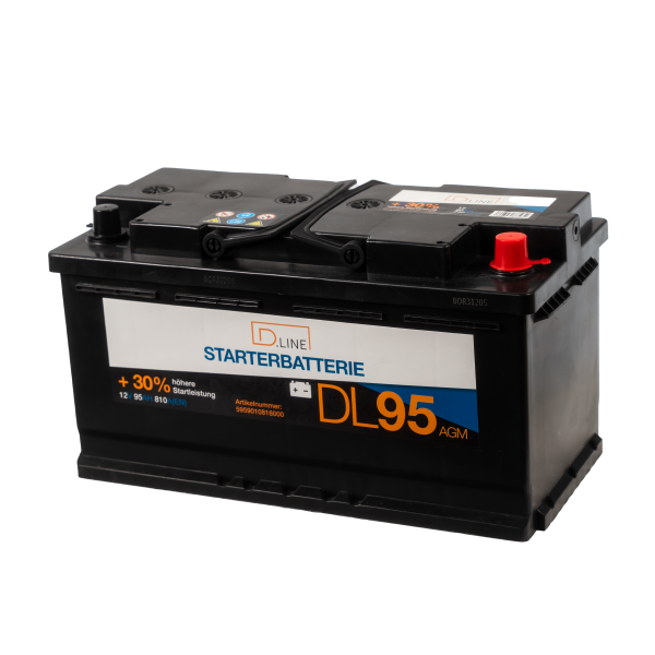 D.LINE Starterbatterie AGM DL95AGM 12V / 95Ah / 850A EN (5959010816000)