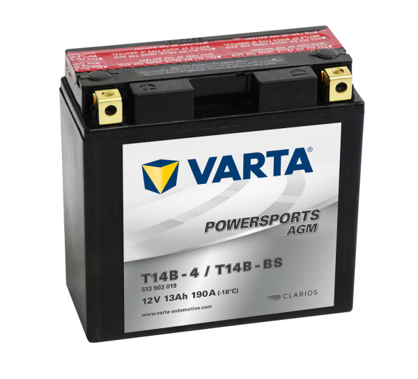 VARTA Powersports AGM  T14B-4
T14B-BS 12V 13Ah 190A EN (513903019I314)