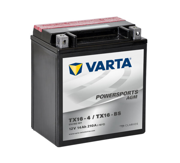 VARTA Powersports AGM  TX16-4
TX16-BS 12V 14Ah 210A EN (514902021I314)