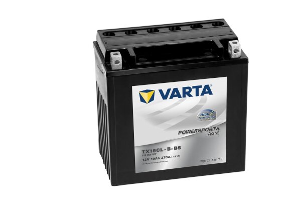 VARTA Powersports AGM TX16CL-B-BS 12V 19Ah 270A EN (519905027I314)