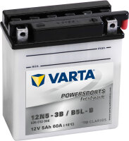 VARTA Powersports Fresh Pack 12N5-3B
B5L-B 12V 5Ah 60A EN...
