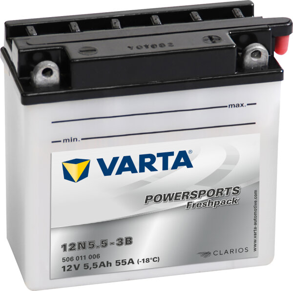 VARTA Powersports Fresh Pack 12N5.5-3B 12V 5,5Ah 55A EN (506011006I314)