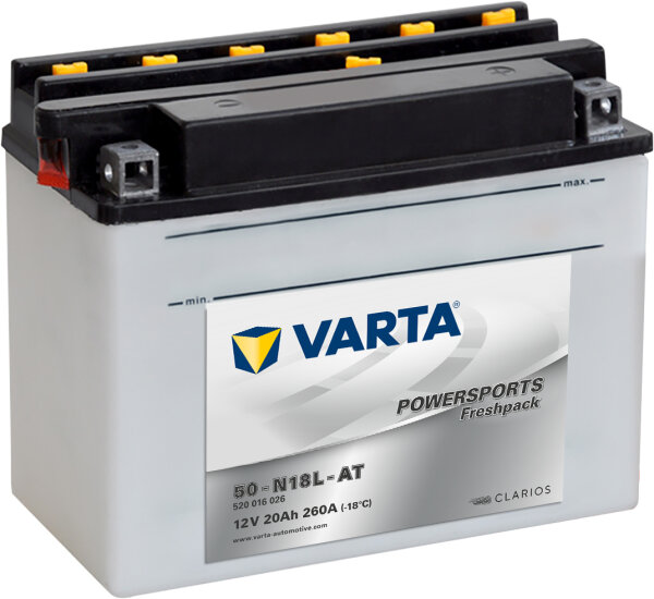 VARTA Powersports Fresh Pack 50-N18L-AT 12V 20Ah 260A EN (520016026I314)