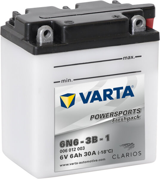 VARTA Powersports Fresh Pack 6N6-3B-1 6V 6Ah 30A EN (006012003I314)