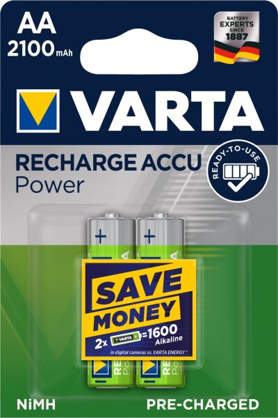 VARTA RECHARGE ACCU Power AA 2100mAh Blister 2 (56706101402)