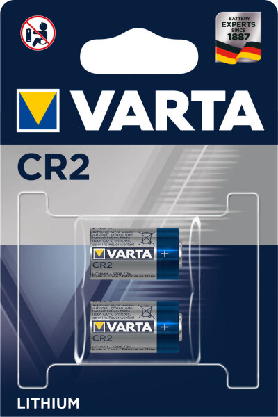 VARTA LITHIUM Cylindrical CR2 Blister 2 (6206301402)