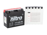 Nitro Motorradbatterie YT12B-BS -N- mit Säurepack AGM