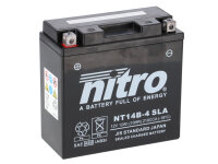 Nitro Motorradbatterie YT14B-4 -N-  AGM / GEL  (gug)