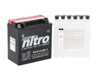 Nitro Motorradbatterie YTX16-BS-1 -N- mit Säurepack AGM