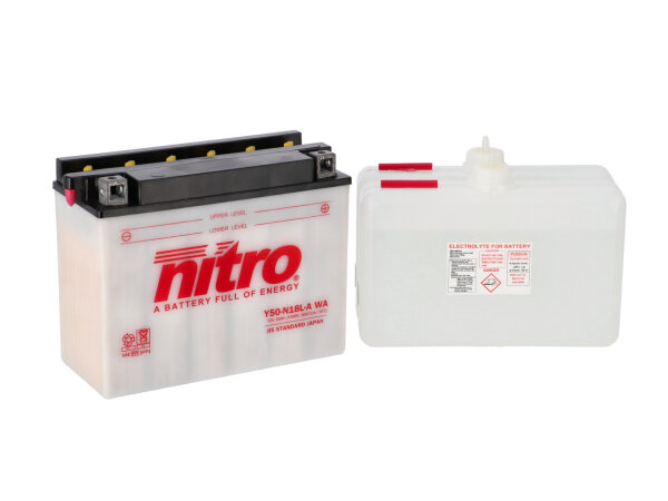 Nitro Motorradbatterie Y50-N18L-A WA -N- mit Säureflasche