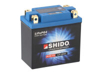 SHIDO LB12AL-A2 Lithium Ion 4 Anschlusse Motorradbatterie