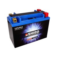SHIDO LTX24HL-BS Q Lithium Ion 4 Anschlusse Motorradbatterie