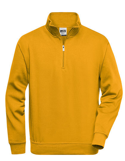 L-SHOP Workwear Half Zip Sweat Orange Gr.XL (James+Nicholson)