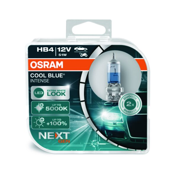 OSRAM COOL BLUE® INTENSE (Next Gen) HB4 Duobox 9006CBN-HCB