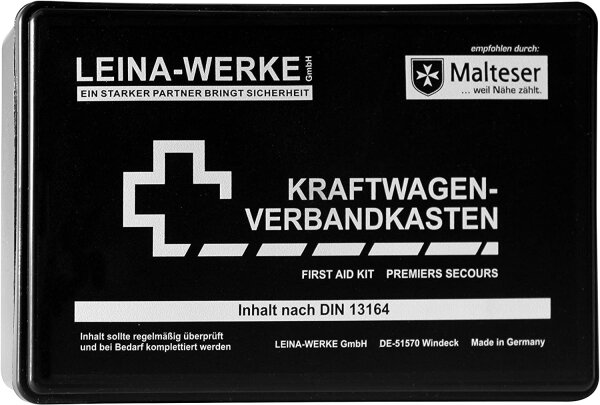 LEINA Verbandkasten Standard schwarz DIN 13164 (Art-Nr: 10002)