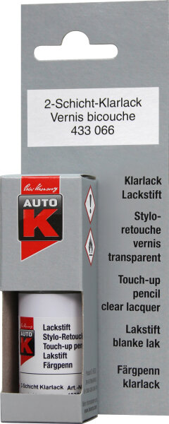 Auto-K Basic Lackstift 9ml, 2-Schicht-Klarlack hochglänzend 433066