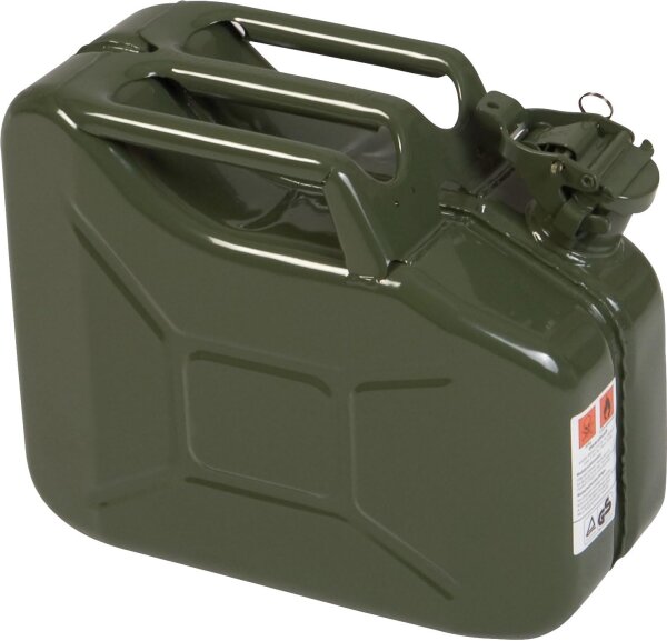 HUENERSDORFF Metall-Kraftstoff-Kanister CLASSIC 10 L olivgrün, pulverbeschichtet 434601