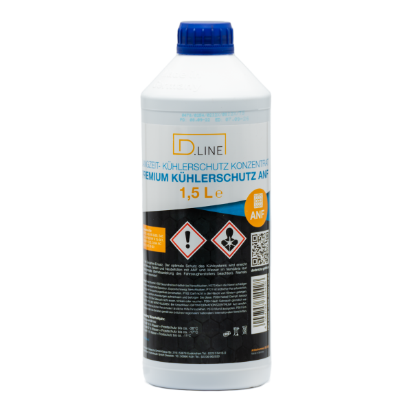 D.LINE Kühlerfrostschutz ANTIFREEZE ANF (Blau) Konzentrat 1,5 Liter (DL 2033)