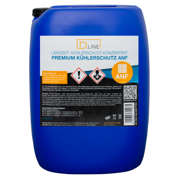 D.LINE Kühlerfrostschutz ANTIFREEZE ANF (Blau) Konzentrat 60 Liter Fass (DL 2036)