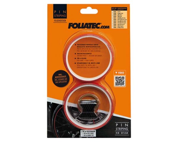 FOLIATEC PIN Striping Felgen Design inkl.  4 Streifen à 6 mm x 2,15 m, 1 Testrolle 34387