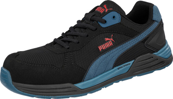 Puma FRONTSIDE BLK/BLUE LOW S1P ESD HRO SRC schwarz-blau