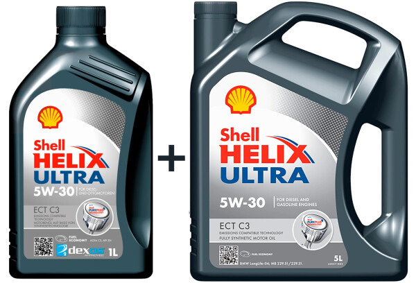 Shell Helix Ultra ECT C3 5W-30 SPARSET 5+1 Liter 550054065
