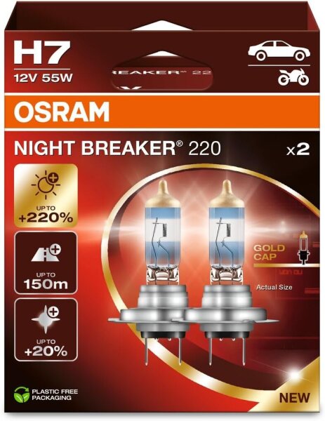 OSRAM NIGHT BREAKER® 220 H7 Duo Box 64210NB220-2HB