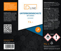D.LINE Unterbodenschutz UBS Bitumen schwarz Sprühdose oder Spritzpistolendose