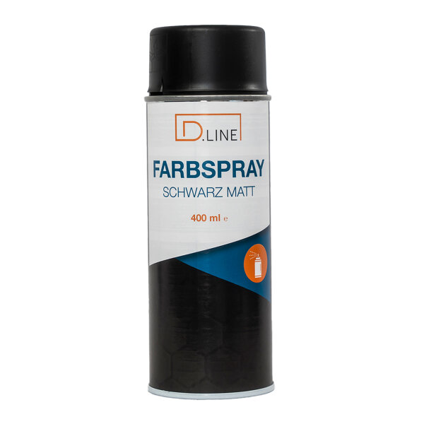 D.LINE Farbspray/Lackspray schwarz matt oder glänzend 400 ml