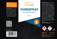 D.LINE Farbspray/Lackspray schwarz matt oder glänzend 400 ml