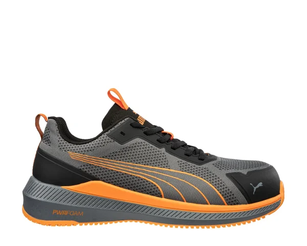 PUMA SAFETY SLIDE GREY/ORANGE LOW S1PS ESD grau-orange