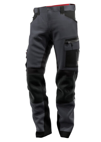BP® Leichte Hybrid-Arbeitshose mit Kniepolstertaschen anthrazit/schwarz 1968-570-5632-58l