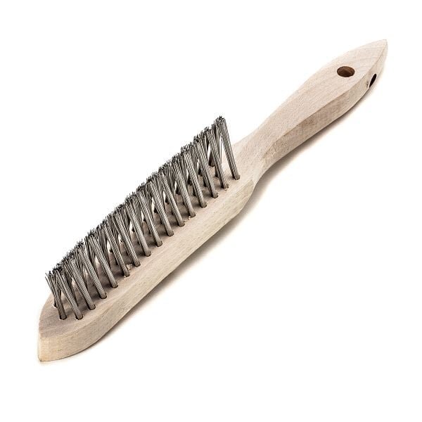 LESSMANN Kehlnahtbürste 3 Reihen Stahldraht rostfrei ROF glatt 0,35 mm hoch 35 mm 120811