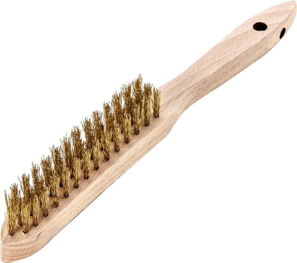 LESSMANN Drahtbürste 3 Reihen Messingdraht gewellt 0,35 mm 107631