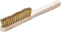 LESSMANN Feinbürsten 225x20 mm 4 rhg. Messingdraht MES gew. 0,15 mm hoch 20 mm 126411