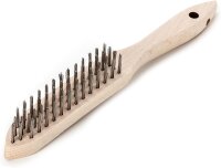 LESSMANN Drahtbürste 4 Reihen Stahldraht glatt 0,35 mm 100041