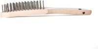 LESSMANN Drahtbürste 4 Reihen Stahldraht glatt 0,35 mm 100041