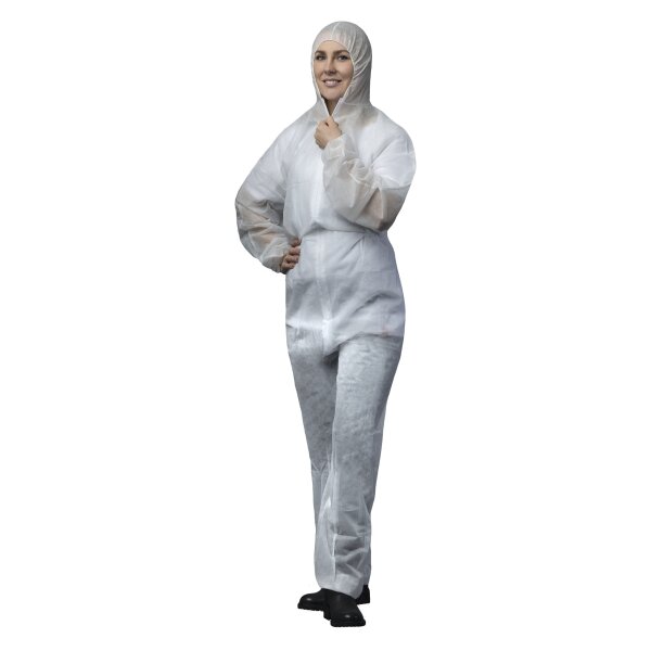 NITRAS PP-Overalls, weiß, Kapuze 4514