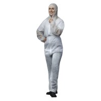NITRAS PP-Overalls, weiß, Kapuze 4514