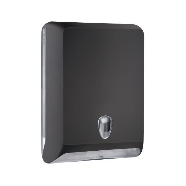 NITRAS Falthandtuchspender, ABS-Kunststoff, schwarz, soft-touch Oberfläche 564029-1000