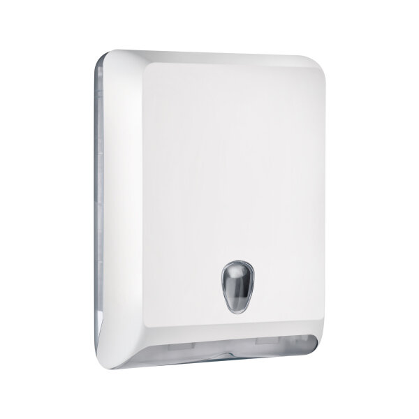 NITRAS Falthandtuchspender, ABS-Kunststoff, weiß, soft-touch Oberfläche 564029-1100