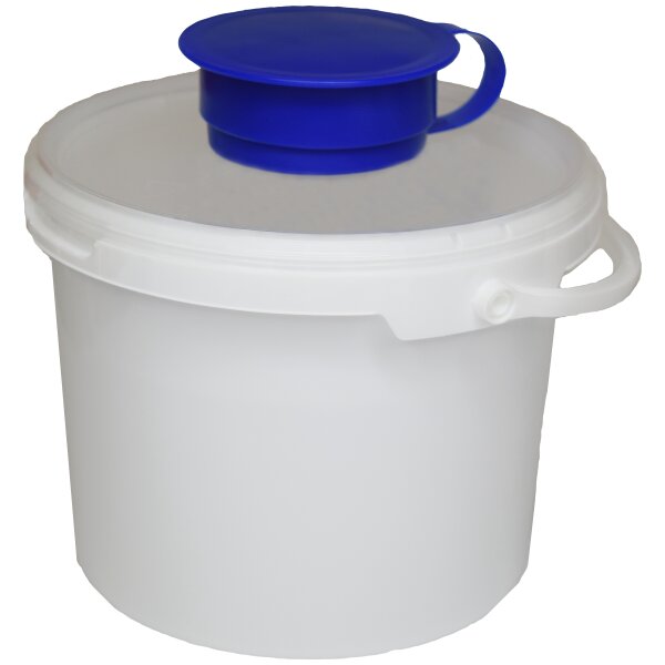NITRAS Spendereimer für feuchte Desinfektions-Vliestücher, weiß / blau, 3.400 ml 57090-B