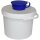 NITRAS Spendereimer für feuchte Desinfektions-Vliestücher, weiß / blau, 3.400 ml 57090-B