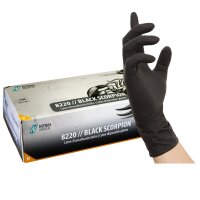 NITRAS BLACK SCORPION, Latex-Einmalhandschuh, schwarz,...
