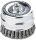 LESSMANN Zopf-Topfbürste mit Stützring Drm 100 mm 26 Z Stahldraht STH glatt 0,50 mm 486217